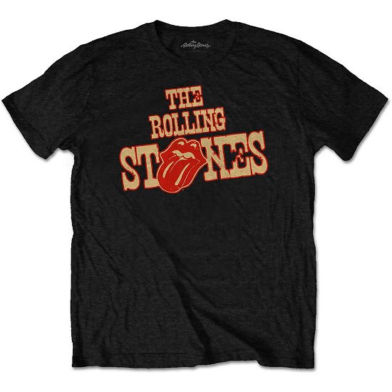 The Rolling Stones Unisex T-Shirt: Wild West Logo - The Rolling Stones - Koopwaar -  - 5056170638364 - 