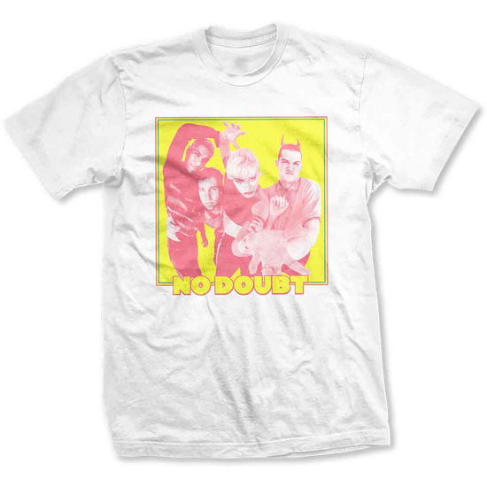 No Doubt Unisex T-Shirt: Yellow Photo - No Doubt - Fanituote - MERCHANDISE - 5056170696364 - torstai 19. joulukuuta 2019