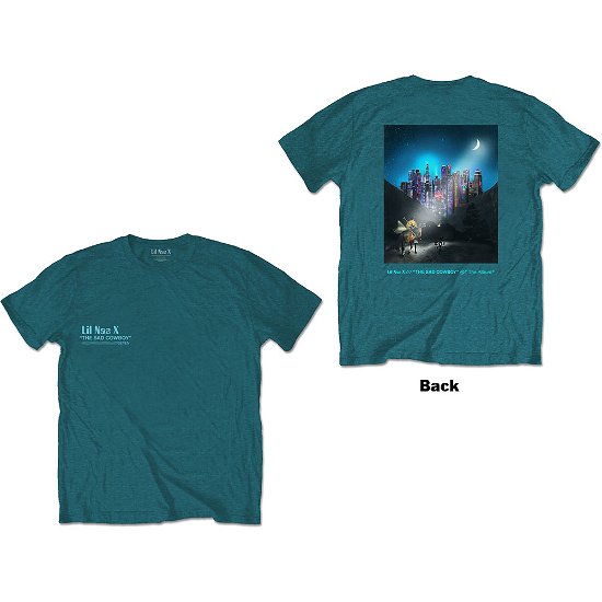 Cover for Lil Nas X · Lil Nas X Unisex T-Shirt: Album (Back Print) (T-shirt) [size S] [Blue, Green - Unisex edition]