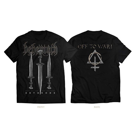Behemoth Unisex T-Shirt: Off To War! (Back Print) - Behemoth - Merchandise -  - 5056737219364 - 