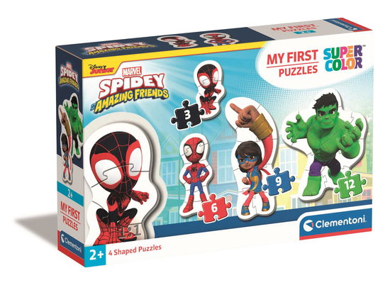 Puslespil, Mit første, Spidey Marvel, 3,6,9 og 12 brikker - Marvel - Board game - Clementoni - 8005125208364 - June 21, 2024