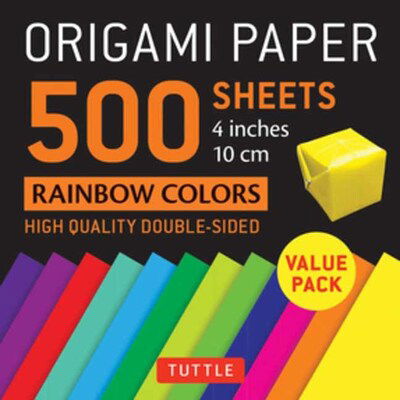 Cover for Origami Paper 500 Sheets Rainbow · Origami Paper 500 sheets Rainbow Colors 4&quot; (10 cm): Tuttle Origami Paper: Double-Sided Origami Sheets Printed with 12 Different Color Combinations (Stationery) (2020)