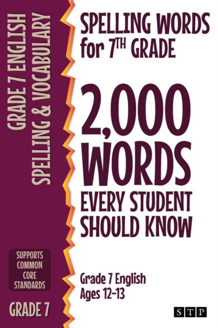 Cover for Stp Books · Spelling Words for 7th Grade (Paperback Book) (2021)