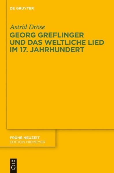 Cover for Dröse · Georg Greflinger und das weltlich (Bok) (2015)
