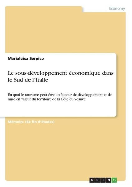 Cover for Serpico · Le sous-développement économiqu (Buch)