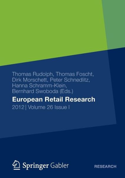 Cover for Thomas Rudolph · European Retail Research: 2012, Volume 26, Issue I - European Retail Research (Paperback Book) [2012 edition] (2012)