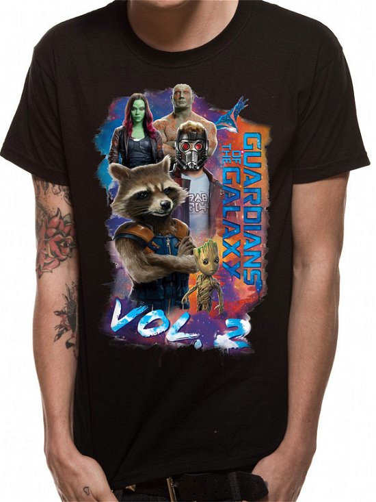 Cover for Guardians of the Galaxy Vol 2 · Group Pose (T-shirt,schwarz,größe L) (MERCH) (2017)