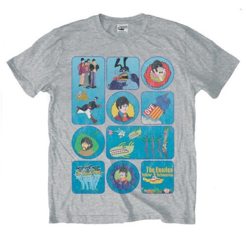 Cover for The Beatles · The Beatles Unisex T-Shirt: Yellow Submarine Montage (T-shirt) [size S] [Grey - Unisex edition]