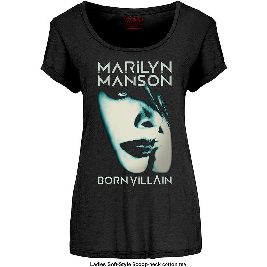Marilyn Manson Ladies Tee: Born Villain - Marilyn Manson - Produtos - Bravado - 5055979998365 - 