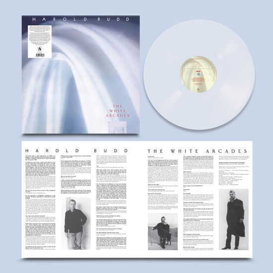 Cover for HAROLD BUDD ? THE WHITE ARCADE (LP) [Ltd Clear Lp edition] (2023)