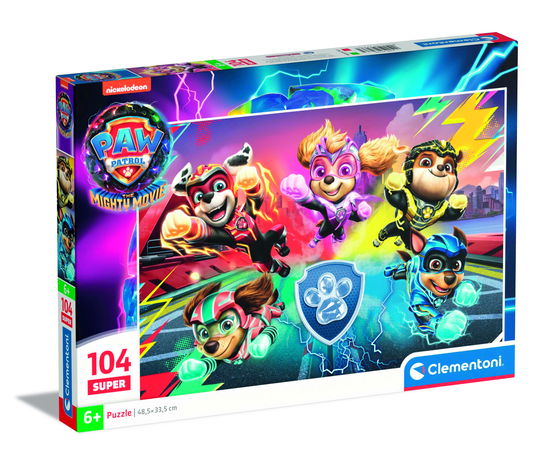 Cover for Clementoni · Puslespil SUPER PAW PATROL, THE MIGHTY MOVIE, 104 brikker (Jigsaw Puzzle) (2023)