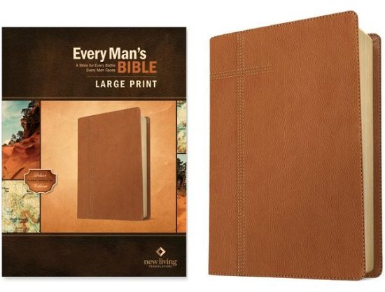 Cover for Tyndale House Publishers · Every Man's Bible Nlt, Large Print (Leatherlike, Pursuit Saddle Tan) (Leather Book) (2022)