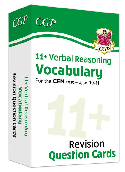 Cover for CGP Books · 11+ CEM Revision Question Cards: Verbal Reasoning Vocabulary - Ages 10-11 - CGP CEM 11+ Ages 10-11 (Hardcover Book) (2020)