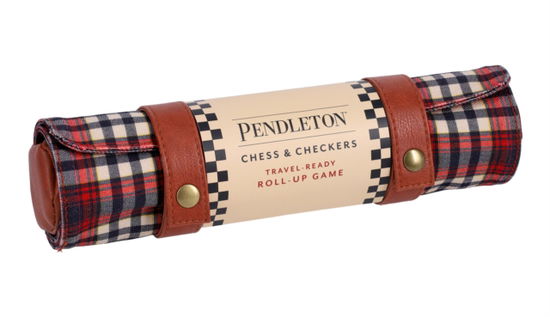 Cover for Pendleton Woolen Mills · Pendleton Red Black Check Pattern Chess &amp; Checkers: Travel-Ready Roll-Up Game (GAME) (2025)