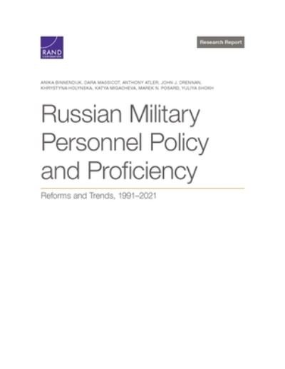 Cover for Anika Binnendijk · Russian Military Personnel Policy and Proficiency (Book) (2023)