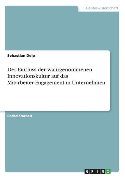 Cover for Delp · Der Einfluss der wahrgenommenen In (Book)