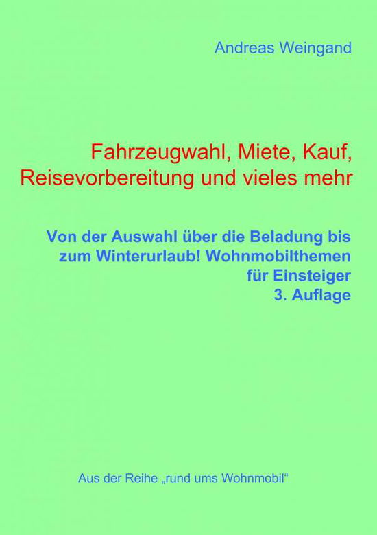 Cover for Andreas Weingand · Reisen, Campen, Urlaubsfreude (Paperback Book) (2024)