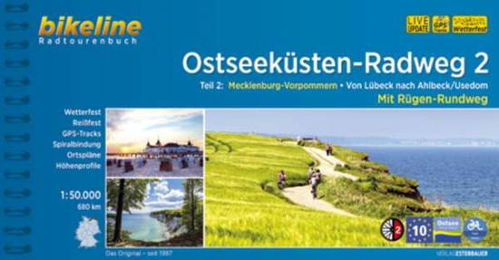 Cover for Esterbauer · Bikeline: Ostseeküsten-Radweg 2: Mecklenburg-Vorpommern - Von Lübeck nach Ahlbeck / Usedom, mit Rügen-Rundweg (Spiral Book) (2020)