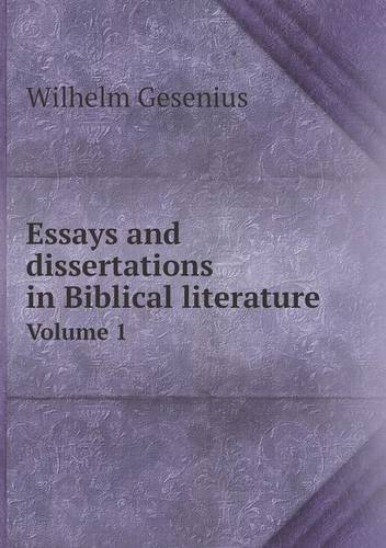 Cover for Wilhelm Gesenius · Essays and Dissertations in Biblical Literature Volume 1 (Paperback Book) (2013)