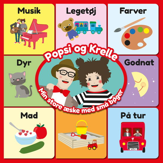 Popsi og Krelle · Popsi og Krelle: Popsi og Krelle: Min store æske med små bøger (Cardboard Book) [1st edition] (2024)