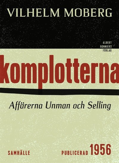 Cover for Vilhelm Moberg · Komplotterna (ePUB) (2014)