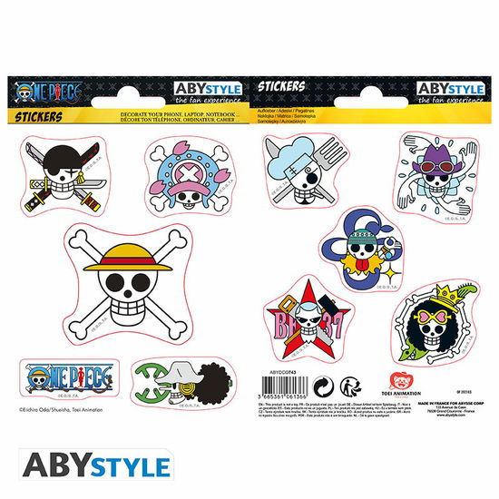 Cover for One Piece: ABYstyle · Straw Hat Skulls (Stickers 16X11Cm/ 2 Sheets) (MERCH) (2019)