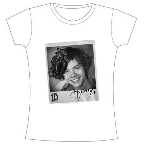 Cover for One Direction · One Direction Ladies T-Shirt: Solo Harry (Skinny Fit) (T-shirt) [size S] [White - Ladies edition]