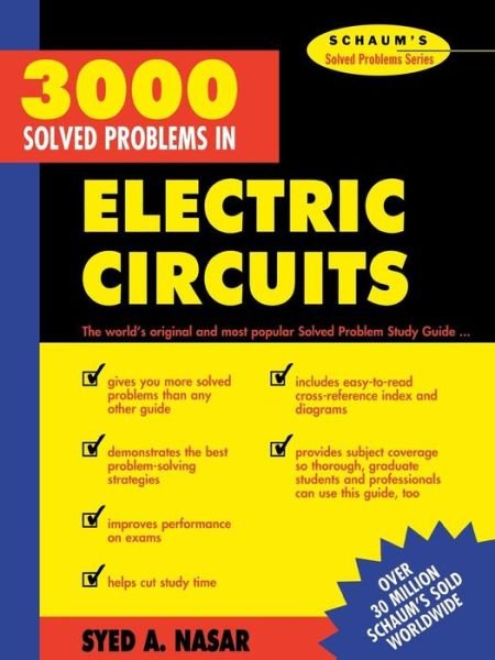 Cover for Syed Nasar · 3,000 Solved Problems in Electrical Circuits (Paperback Book) [Ed edition] (1988)
