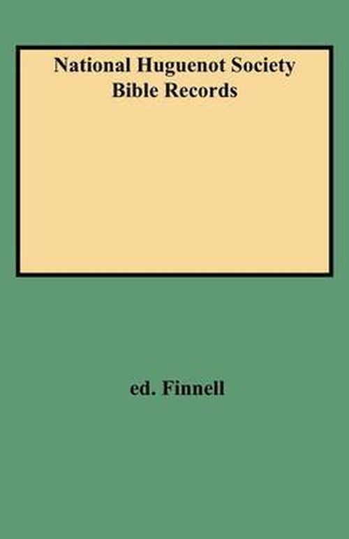 Cover for Finnell · National Huguenot Society Bible Records (Paperback Book) (2009)