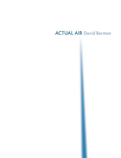 Cover for David Berman · Actual Air (Hardcover bog) [Second edition] (2019)