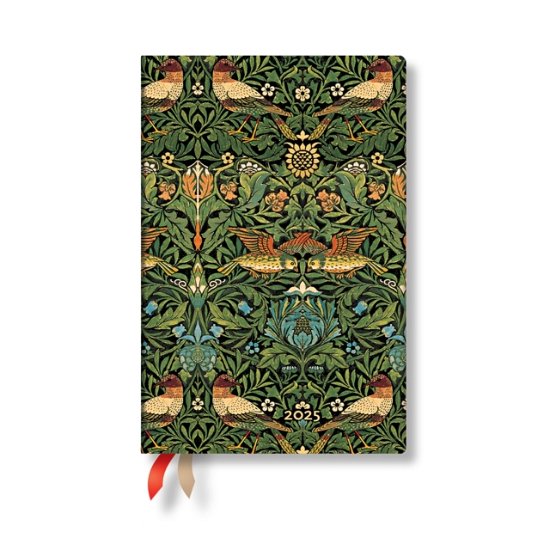 Cover for Paperblanks · Morris Birds (William Morris) Mini 12-month Horizontal Softcover Flexi Dayplanner 2025 (Elastic Band Closure) - William Morris (Pocketbok) (2024)