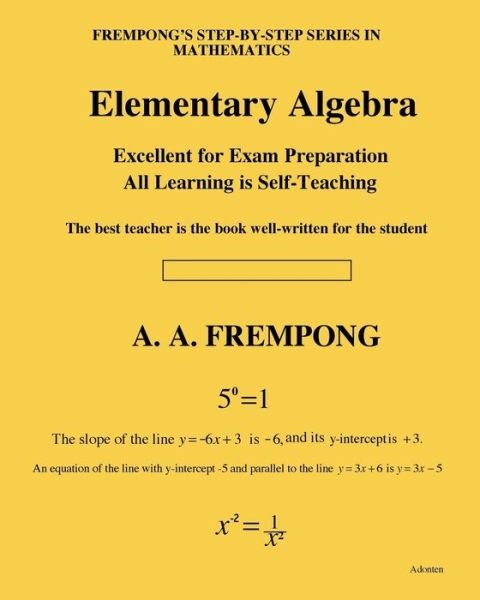 Cover for A a Frempong · Elementary Algebra (Pocketbok) (2017)