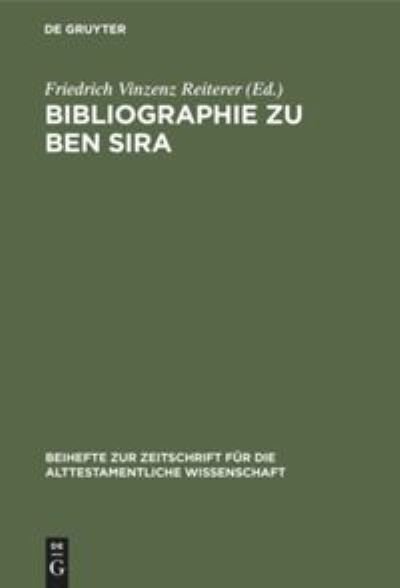 Cover for Bibliographie zu Ben Sira (Bok) (1998)