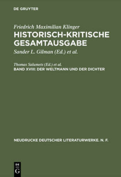 Cover for Friedrich Maximilian Klinger · Der Weltmann und der Dichter (Book) (1985)