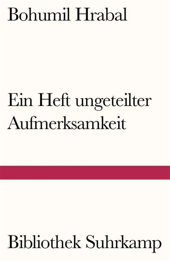 Cover for Hrabal · Ein Heft ungeteilter Aufmerksamk (Book)