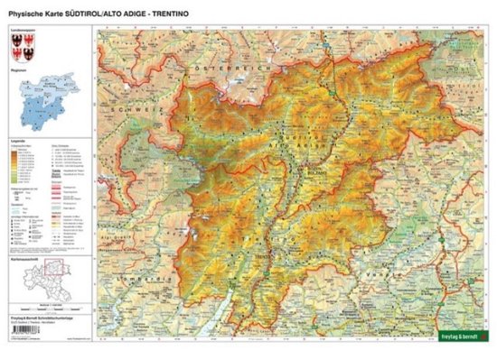 Desk pad DUO, school map South Tyrol-Trentino 1:450,000 -  - Bøger - Freytag-Berndt - 9783707921366 - 17. august 2022