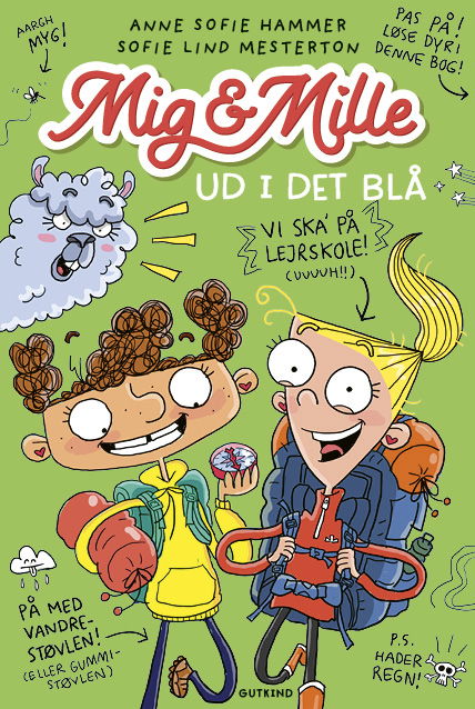 Cover for Anne Sofie Hammer &amp; Sofie Lind Mesterton · Mig &amp; Mille: Mig &amp; Mille - Ud i det blå (Sewn Spine Book) [1º edição] (2024)