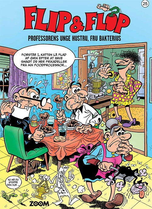 Cover for F. Ibáñez · Flip &amp; Flop: Flip &amp; Flop 25: Professorens unge hustru, fru Bakterius (Hæftet bog) [1. udgave] (2022)