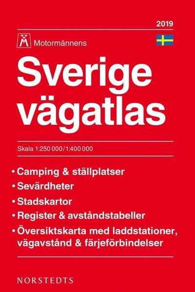 Cover for Norstedts · Motormännens Sverige vägatlas 2019 (Bog) (2019)
