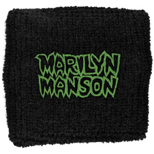 Marilyn Manson Embroidered Wristband: Logo (Loose) - Marilyn Manson - Produtos -  - 5055339776367 - 