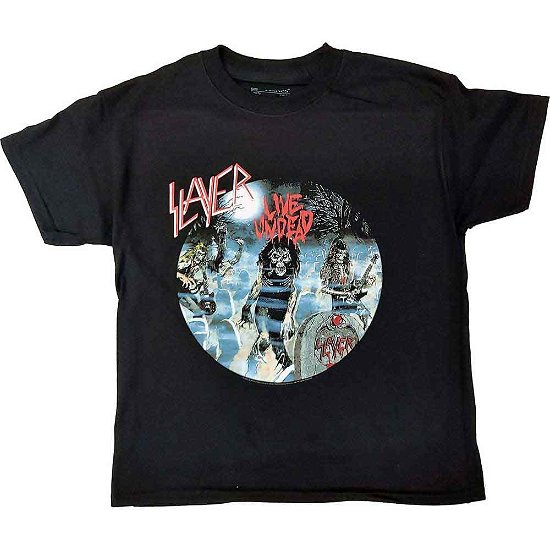 Cover for Slayer · Slayer Kids T-Shirt: Live Undead (9-10 Years) (T-shirt) [size 9-10yrs] [Black - Kids edition]