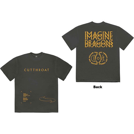 Cover for Imagine Dragons · Imagine Dragons Unisex T-Shirt: Cutthroat Symbols (Back Print) (T-shirt) [size S] [Grey - Unisex edition]
