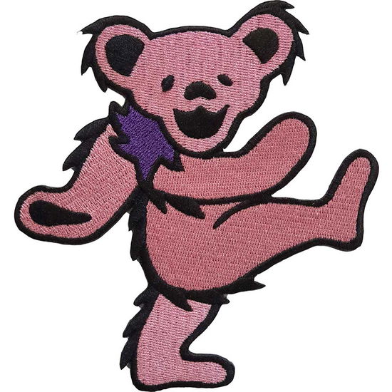 Grateful Dead Standard Woven Patch: Pink Dancing Bear - Grateful Dead - Mercancía -  - 5056561000367 - 