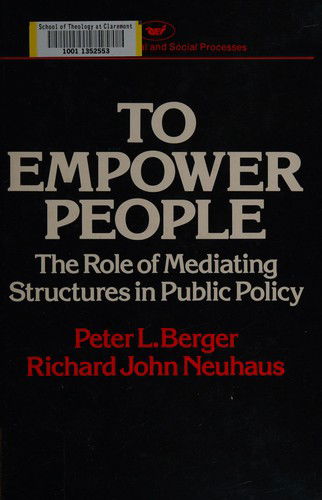 Cover for Peter L. Berger · To empower people (Book) (1989)