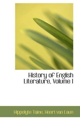 Cover for Hippolyte Taine · History of English Literature, Volume I (Pocketbok) (2009)