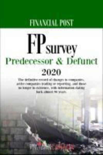 Cover for Grey House Canada · FP Survey: Predecessor &amp; Defunct 2020 (Paperback Book) (2020)