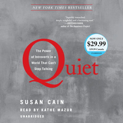 Cover for Susan Cain · Quiet: The Power of Introverts in a World That Can't Stop Talking (Lydbog (CD))