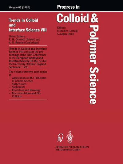 Cover for R H Ottewill · Trends in Colloid and Interface Science VIII - Progress in Colloid and Polymer Science (Paperback Book) [Softcover reprint of the original 1st ed. 1994 edition] (2013)