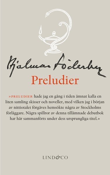 Cover for Hjalmar Söderberg · Hjalmar Söderbergs samlade skrifter: Preludier (Innbunden bok) (2021)