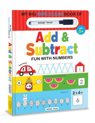 Cover for Wonder House Books · My Big Wipe and Clean Book of Add and Subtract for Kids (Book) (2021)